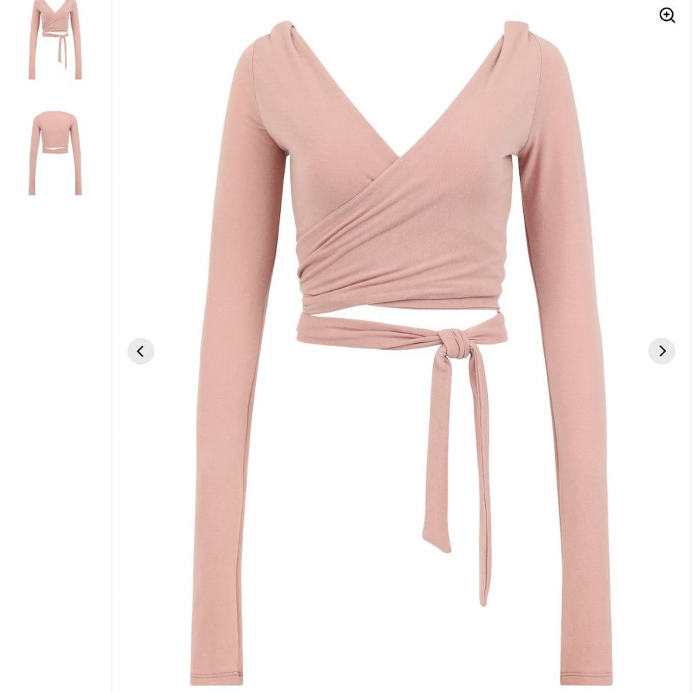 JERSEY WRAP TOP // ROSE DUST